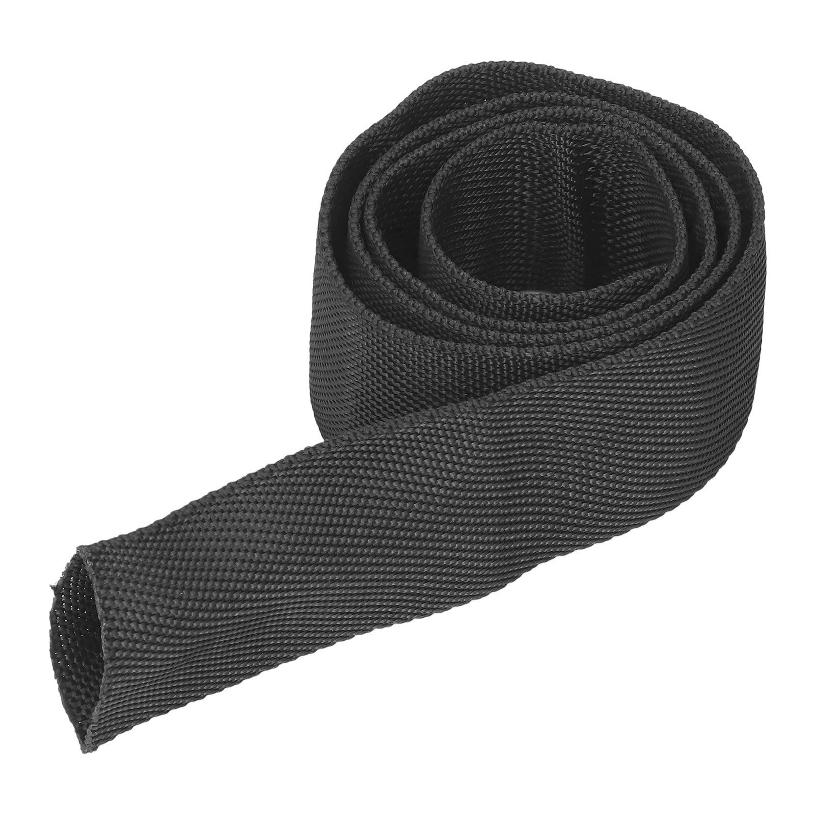 Polyester Winch Rope Protective Sleeve – Universal 5cm Width Cable Line, Black (