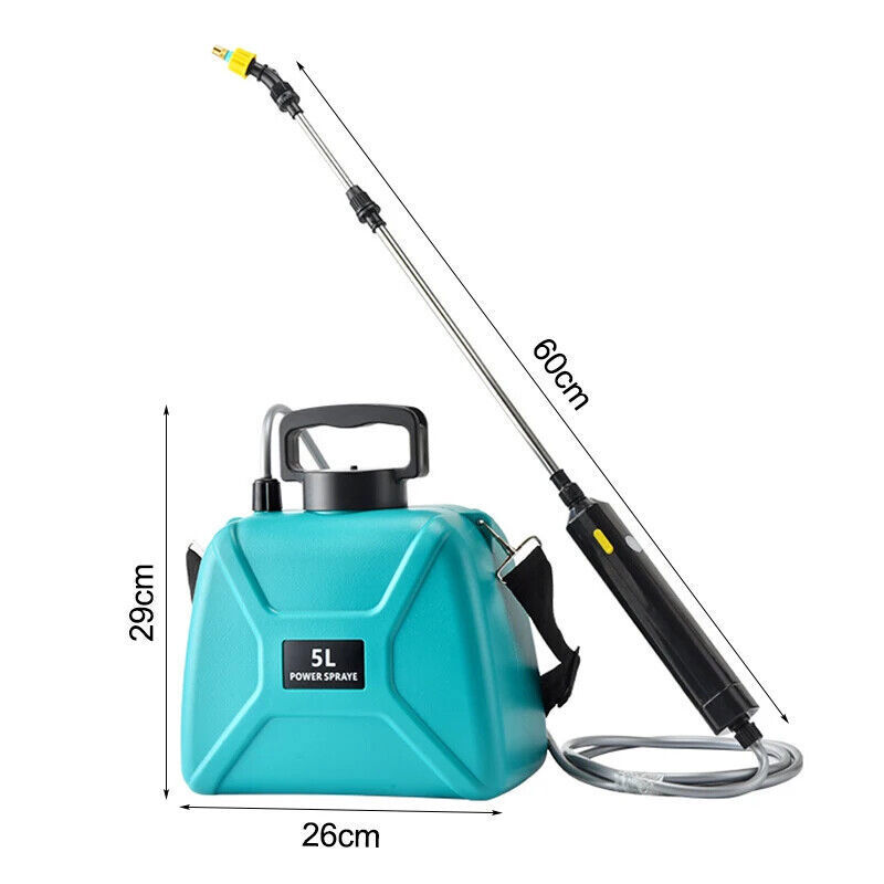 Garden Battery Powered Sprayer, Electric Power Operated Weed Sprayer 5L/1.35gal