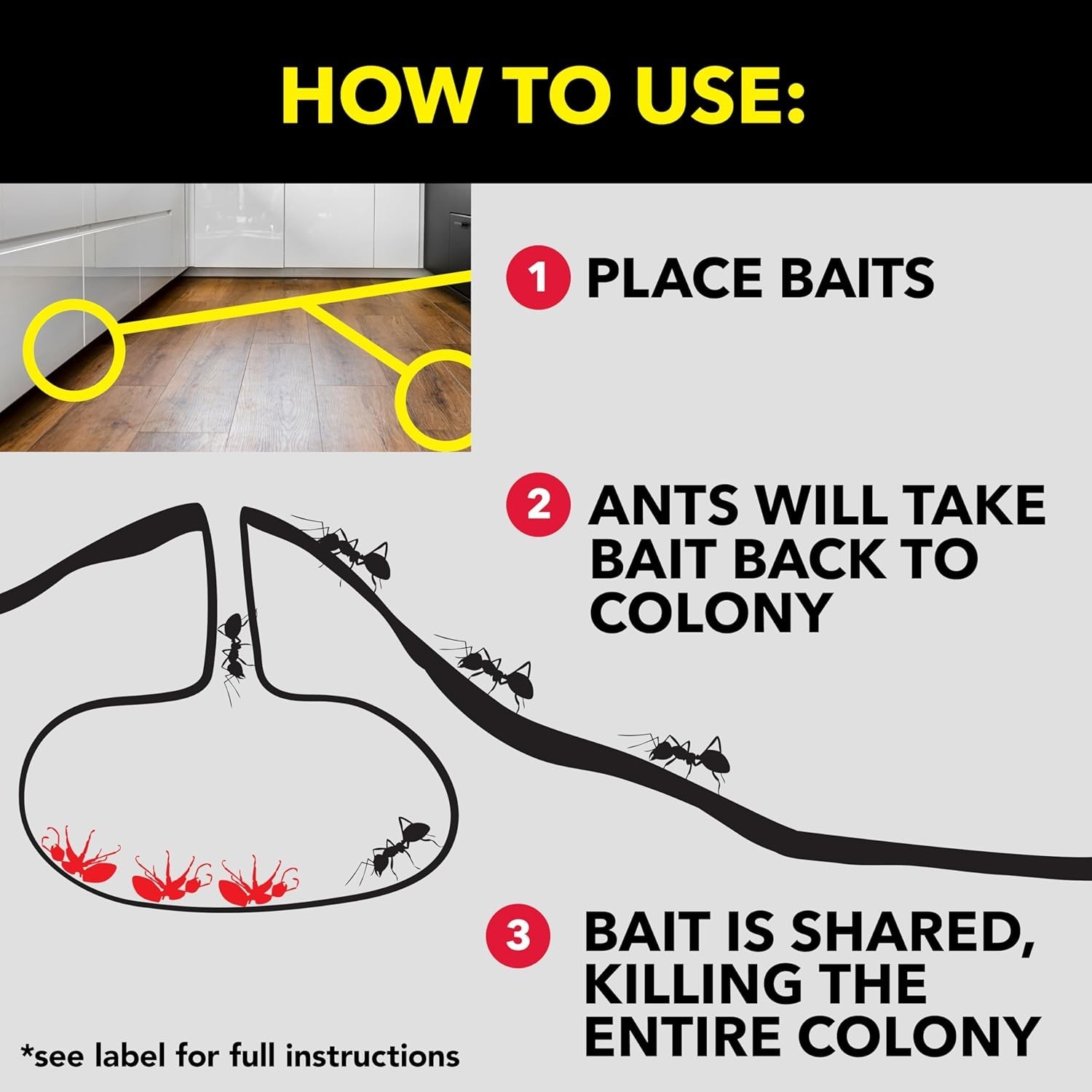 Raid Ant Killer Baits III 4 Count Household Use Colony Killer 3 Months Indoor