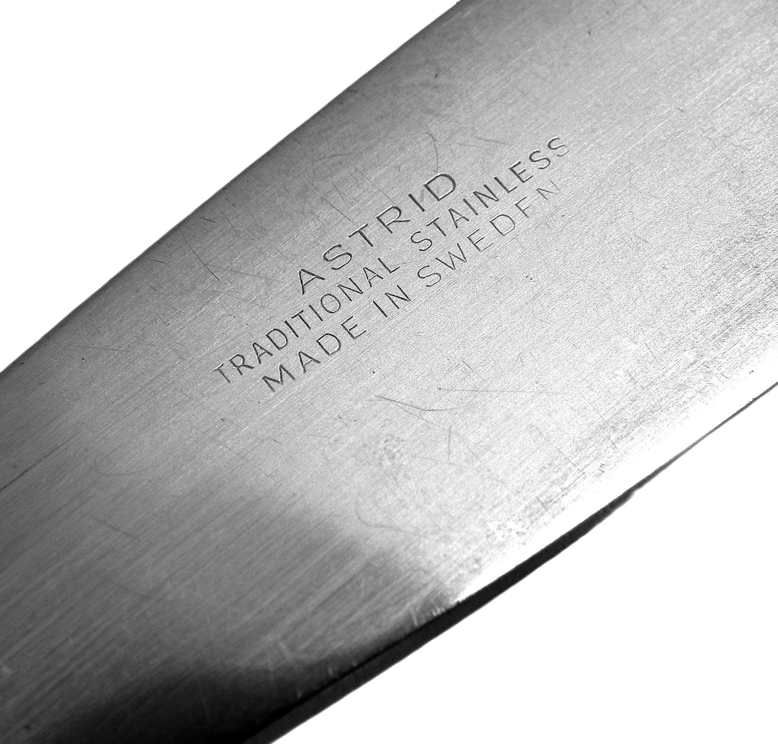 ASTRID Sweden MCM Stainless Teaspoons Forks Knife Slant 3-Lines Handle by Husaby
