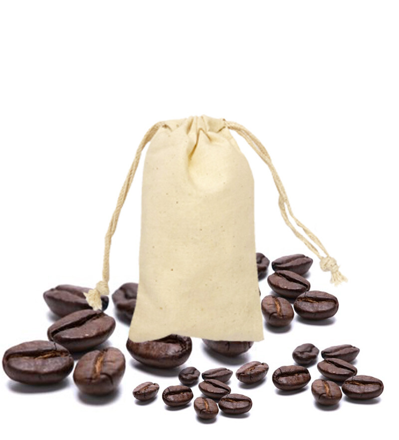 100% Cotton Reusable Produce Bags–Double Drawstring Multipurpose Storage Pouches