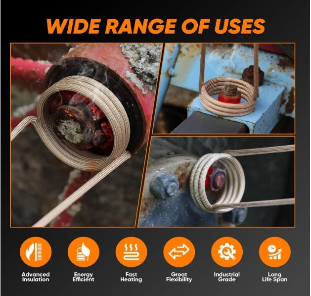 Calentador por inducción magnética 1100 W para retirar tornillos oxidados. Nuevo