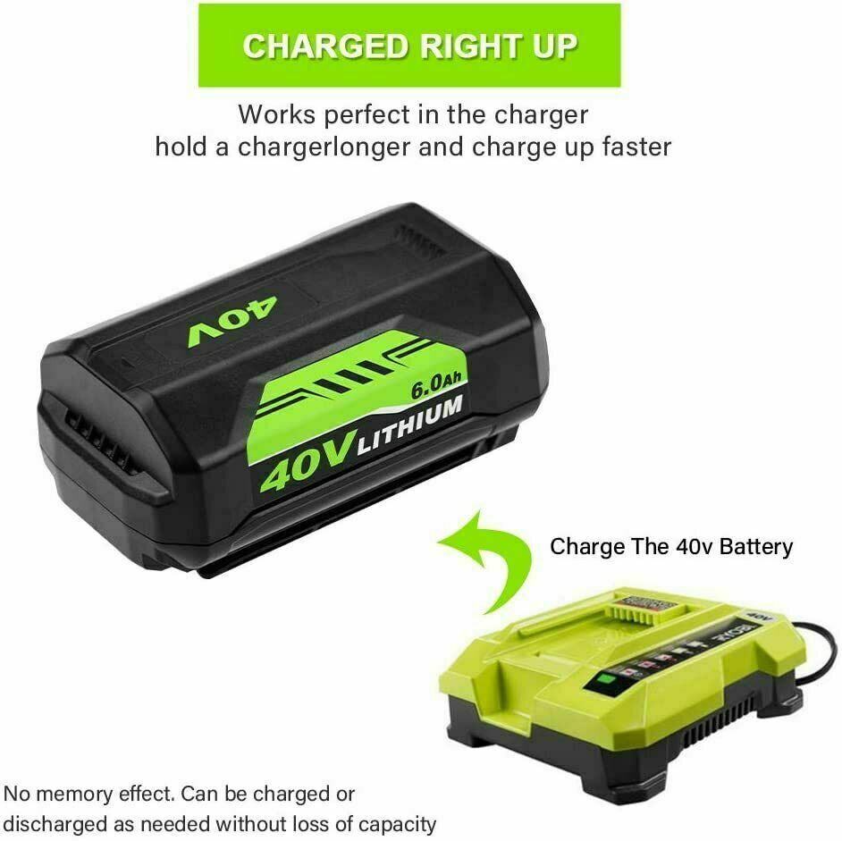 40V 8.0Ah Max Battery For Ryobi 40 Volt Lithium-ion OP4050 OP40602 High Capacity