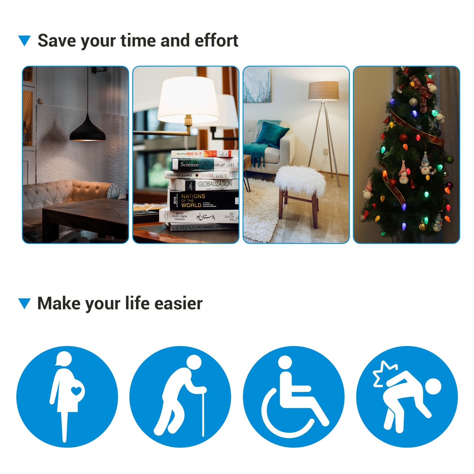 DEWENWILS Wireless Remote Control Outlet,Remote Light Switch,1 Remote 3 Outlets