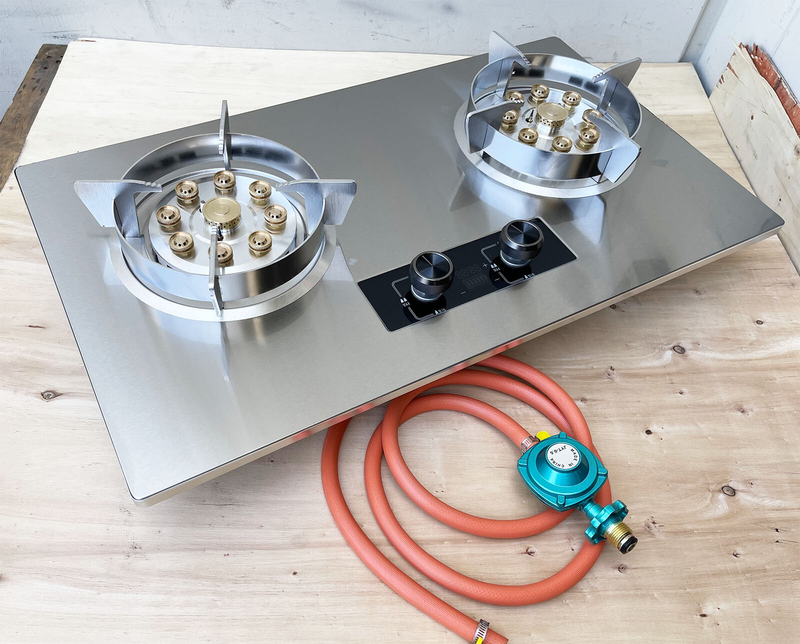 Stainless Countertop Jet Double Burner Drop-In Propane LP Stovetop Stoves Cooker