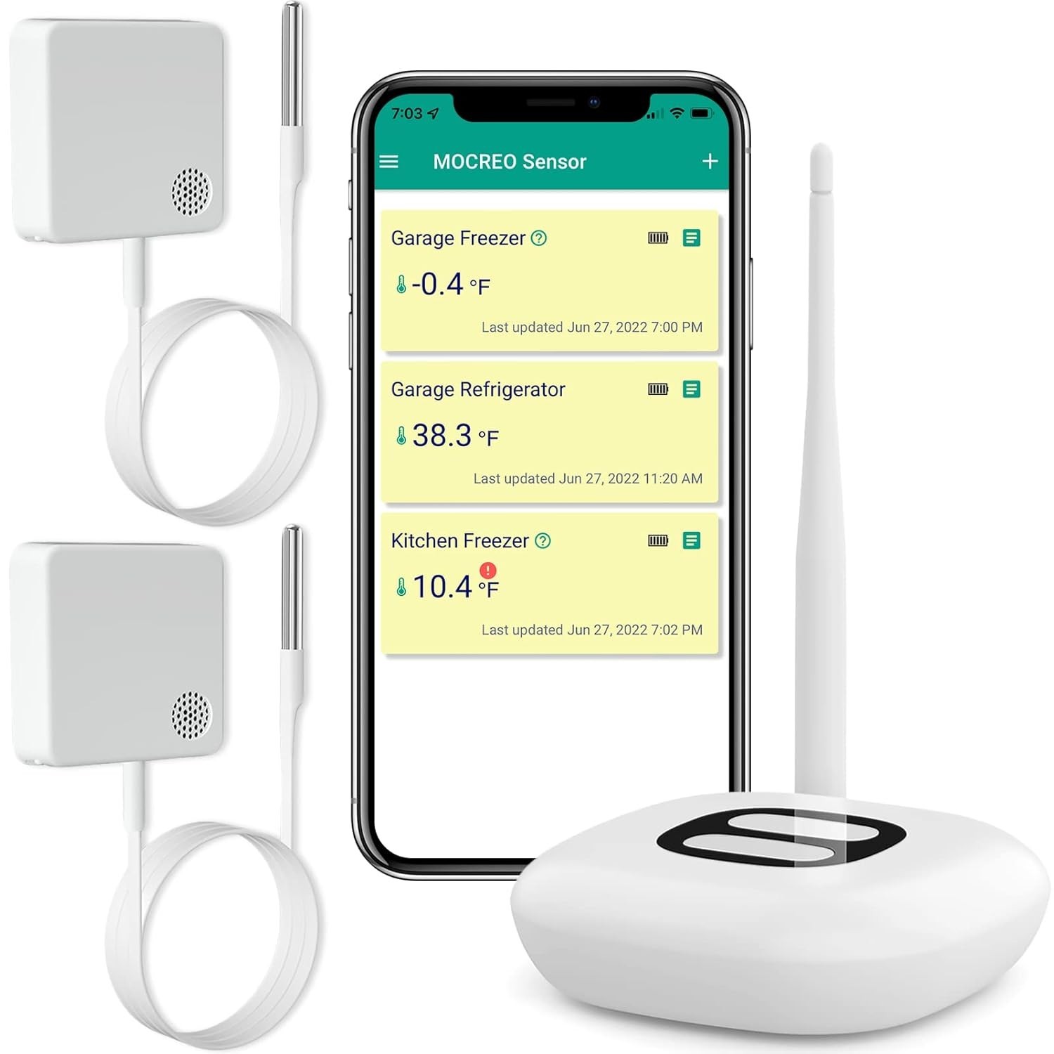 WiFi Thermometer Freezer Alarm, Email Alert, App Notification, Data Record Ex…