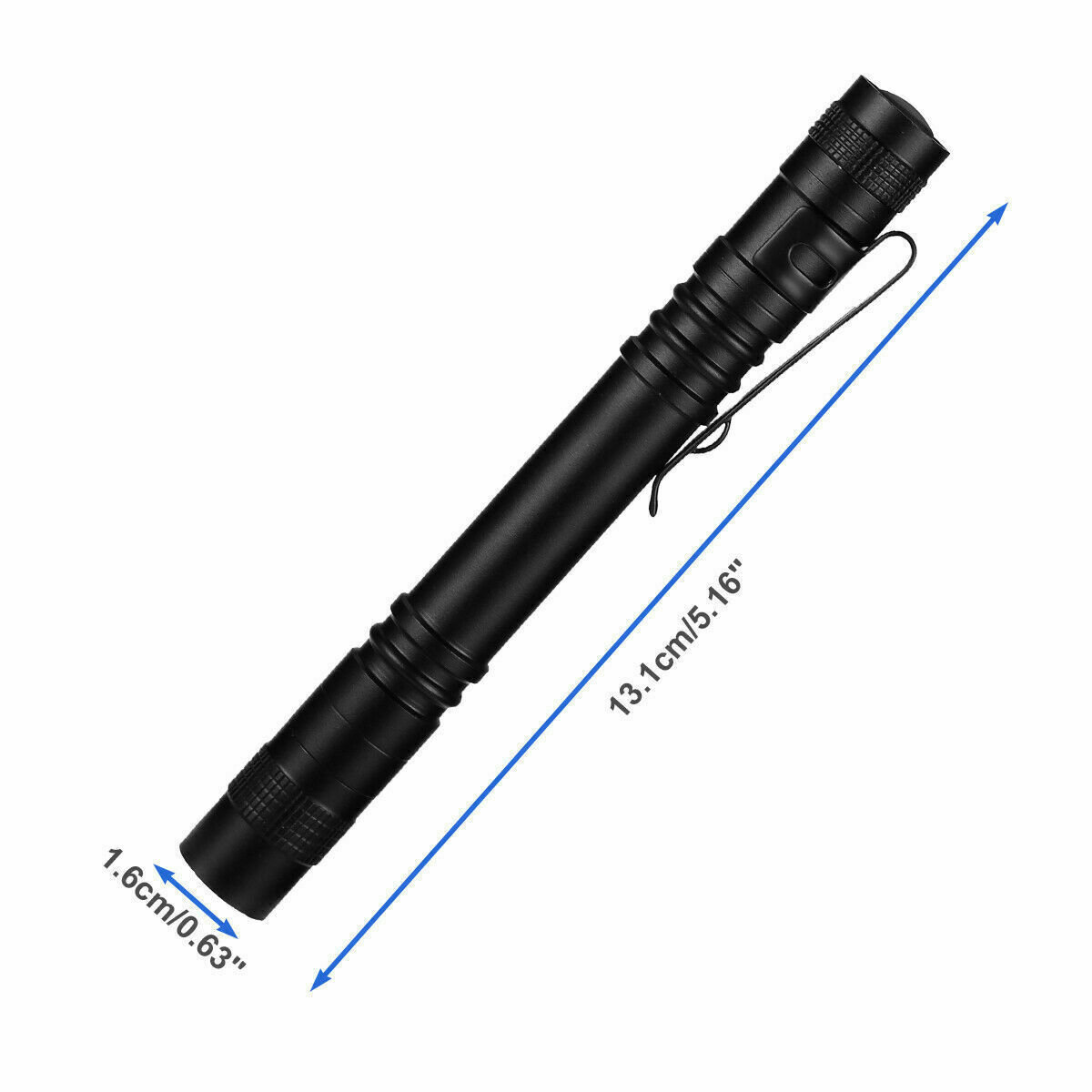 2x Tactical Flashlight Small LED Torch Light Mini Super Bright Penlight