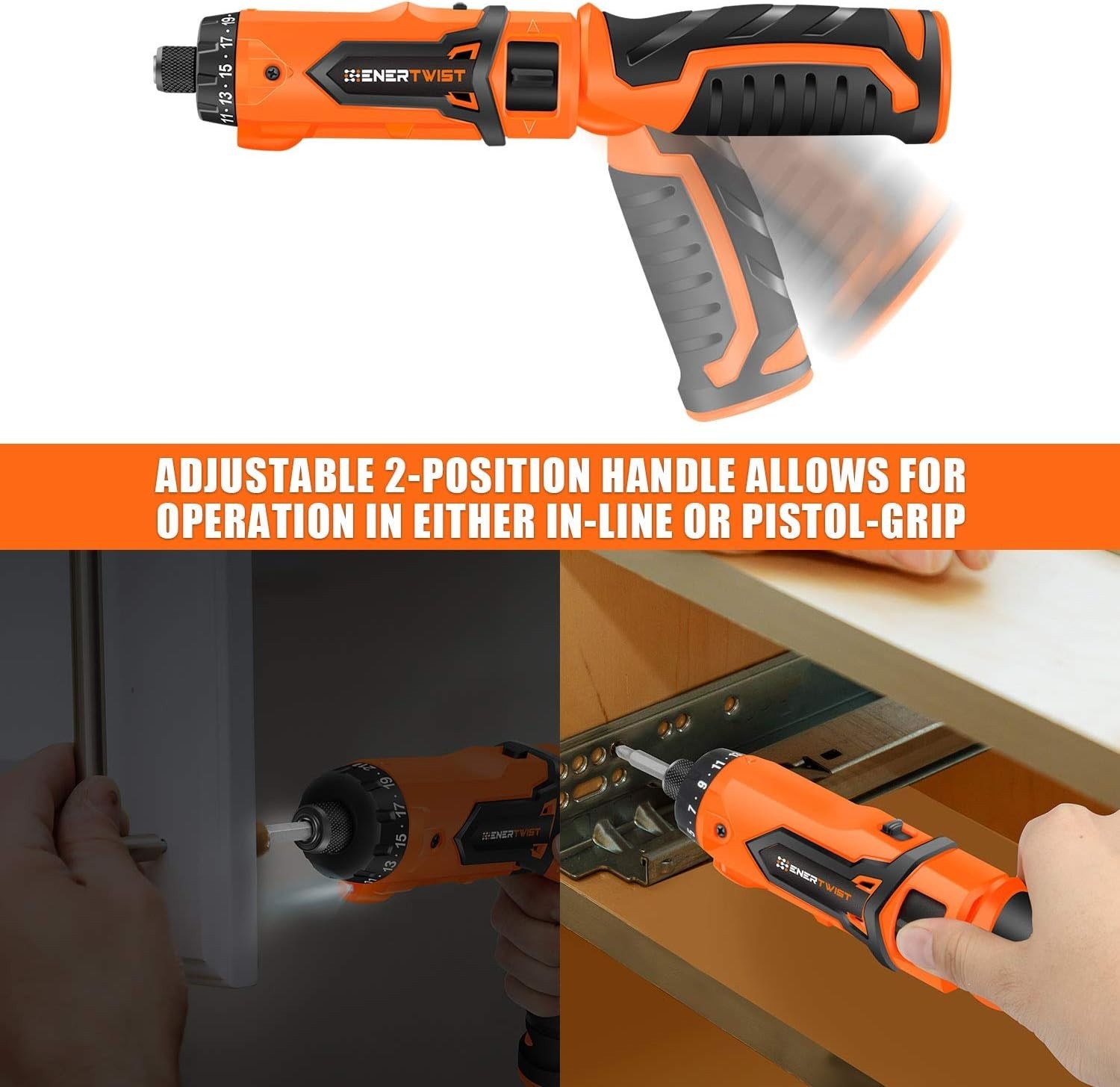 Enertwist Cordless Screwdriver 8V Max 10Nm Electric Screwdriver Rechargeable…