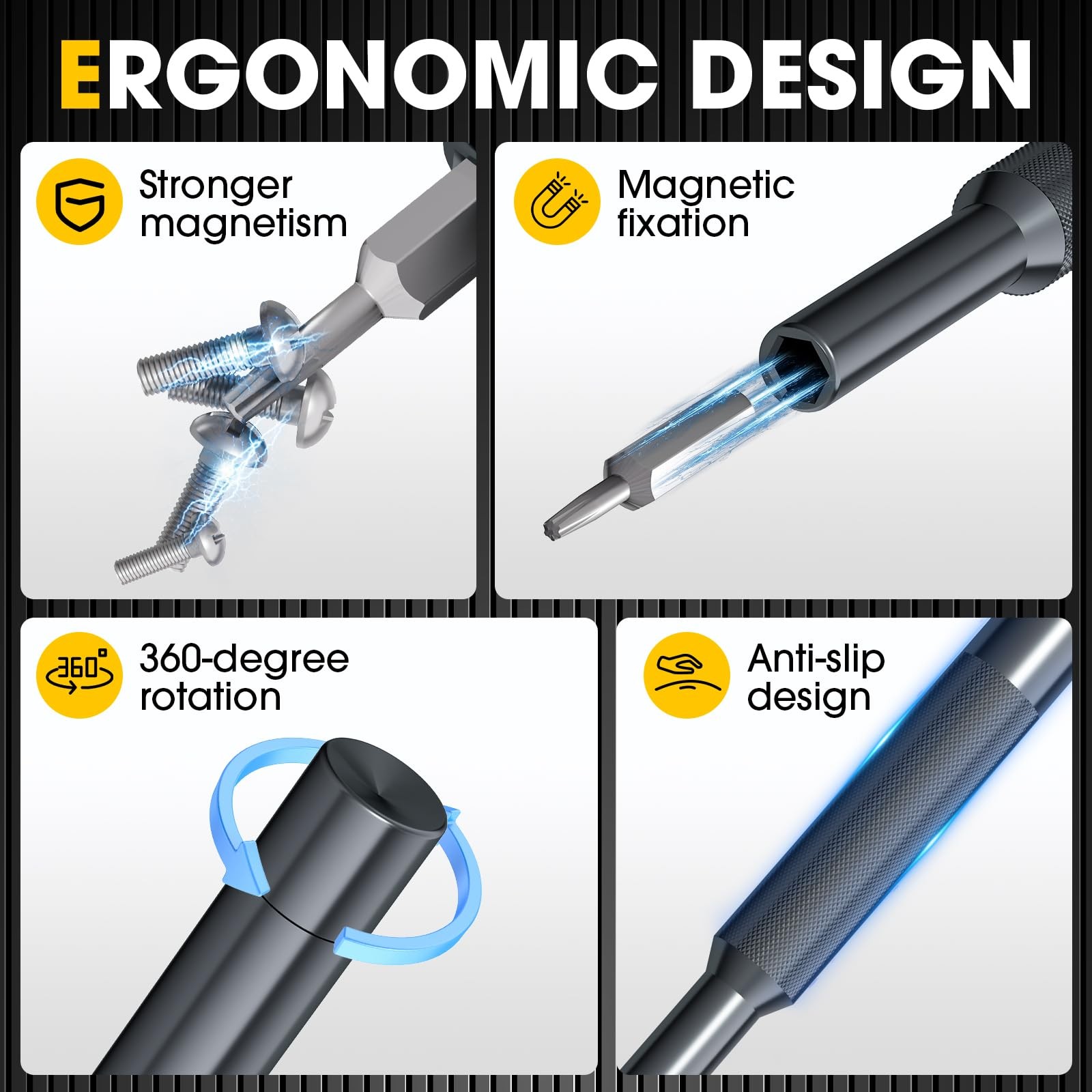 37in1 Precision Screwdriver Set, Magnetic Repair Kit for iPhone