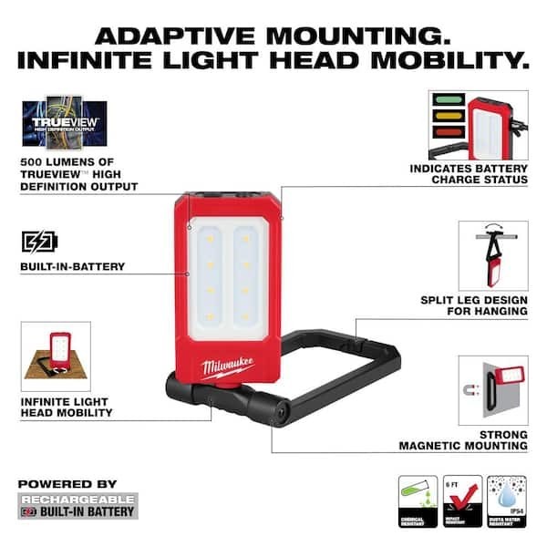 Milwaukee 2013R Rechargeable Low-Profile Magnetic Task Light