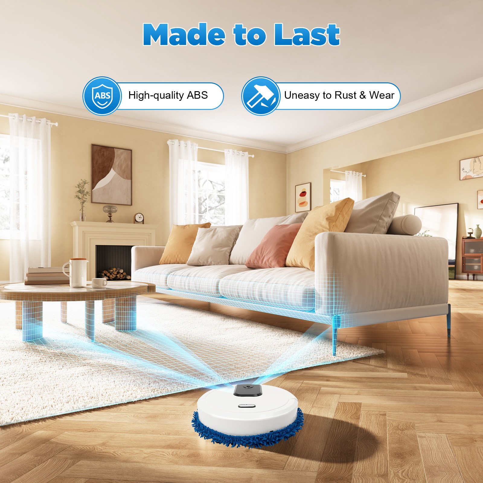 3 In 1 Smart Robot Floor Sweeper and Mopping Machine with USB Charging