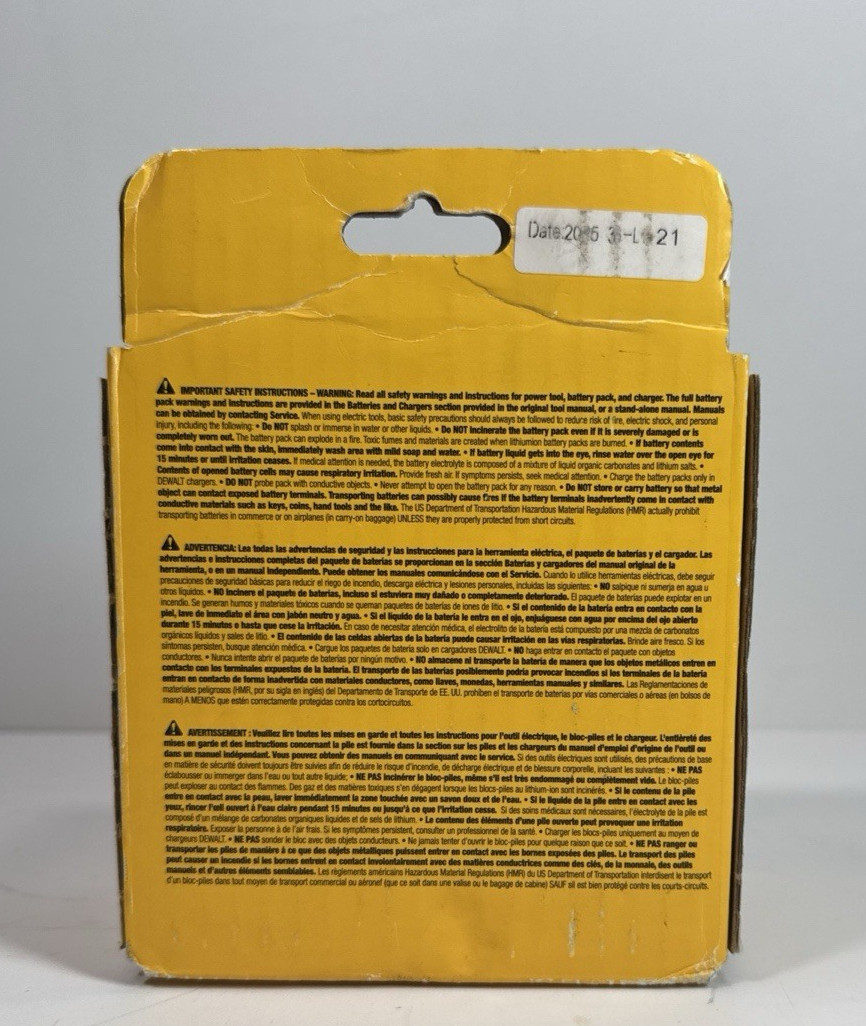 DEWALT DCB205-2 20V 5Ah Battery – Pack of 2 NEW