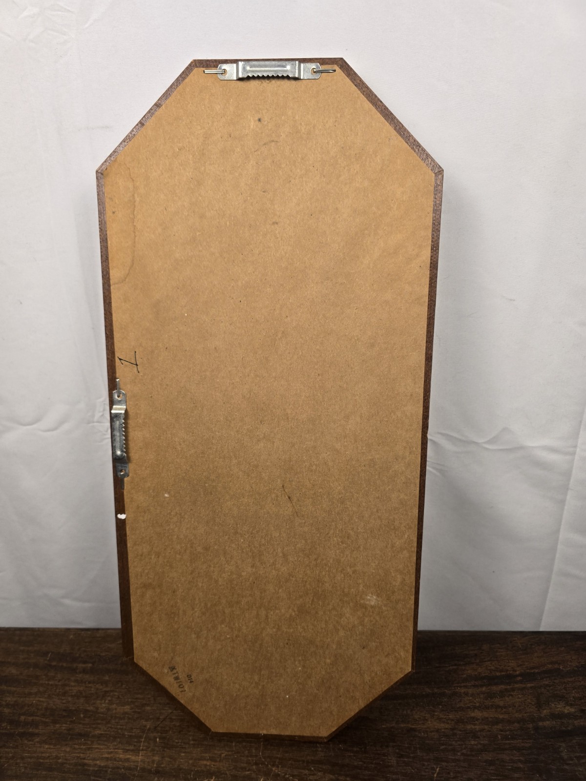 Set Of 3 VTG Home Interior Accent Mirror Octagon Faux Burl Wood & Gold Trim