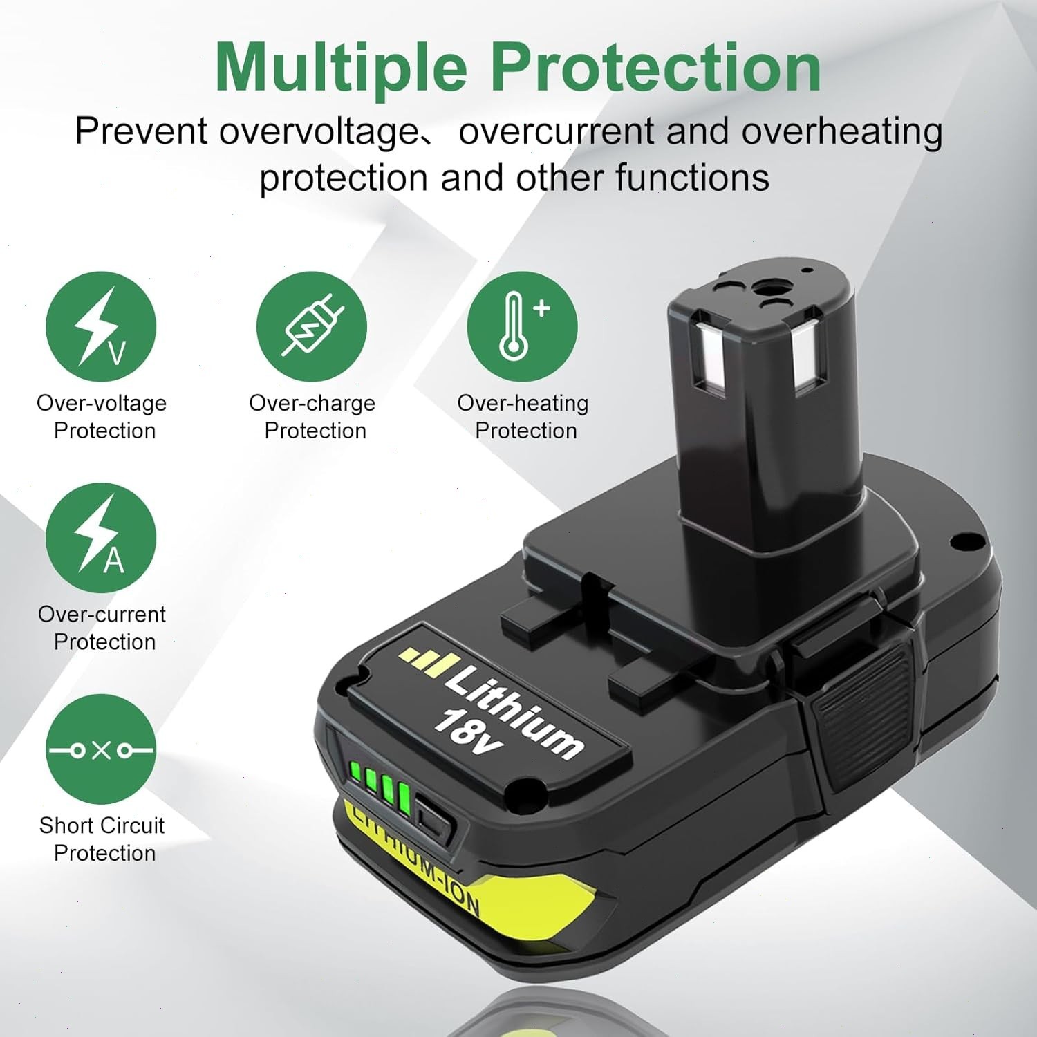 2PACK For RYOBI 18V 3.6Ah P108 High Capacity Battery 18Volt Lithium-Ion One Plus