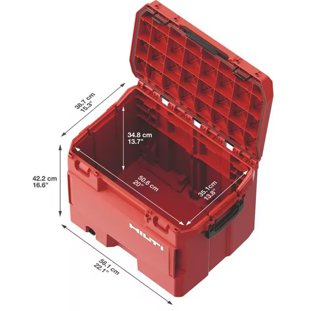 Prokit 16 Gal. Capacity Impact Resistant 22 In. X-Large Red Interlocking Modular