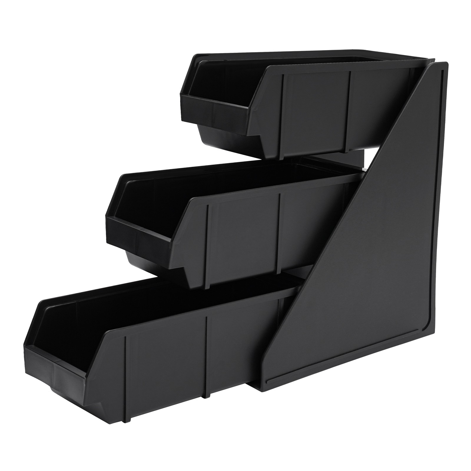 Serve Condiment Bin Plastic Containers Storage Bins Condiment Organizer Black