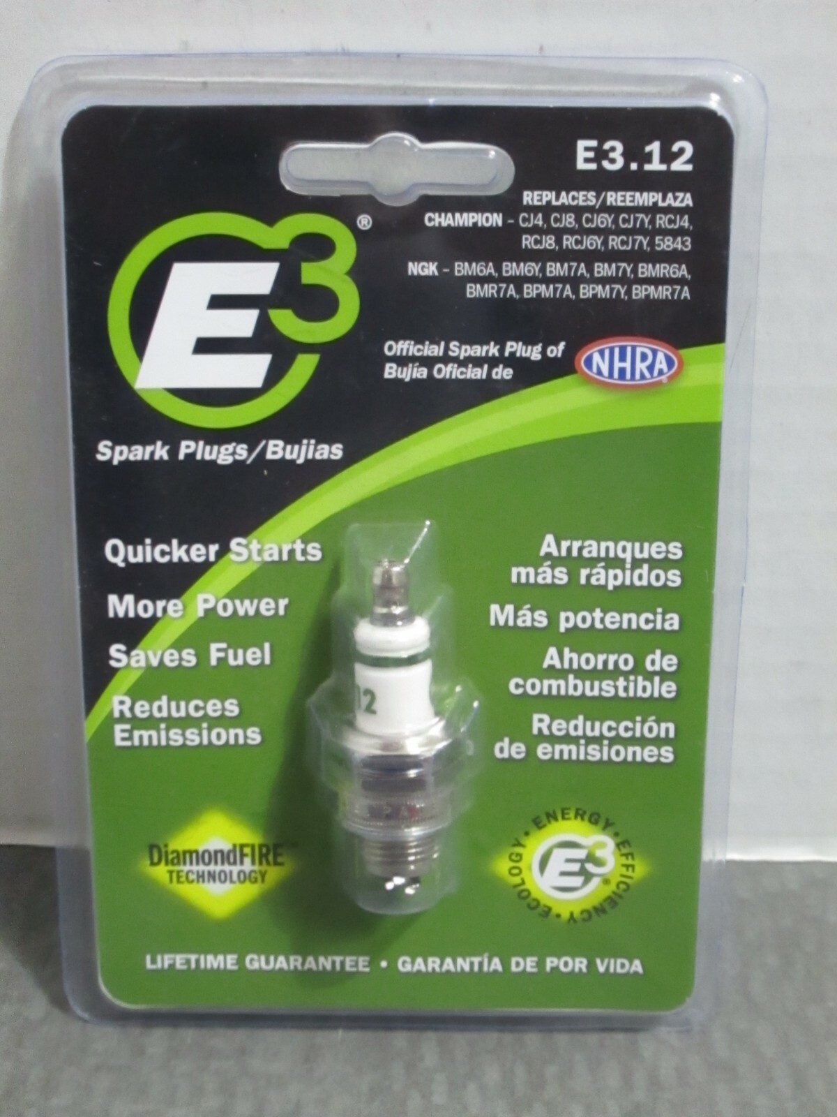 E3 Spark Plug E3.12 Fits Many Small 2 cycles NEW FACTORY SEALED FREE SHIPPING