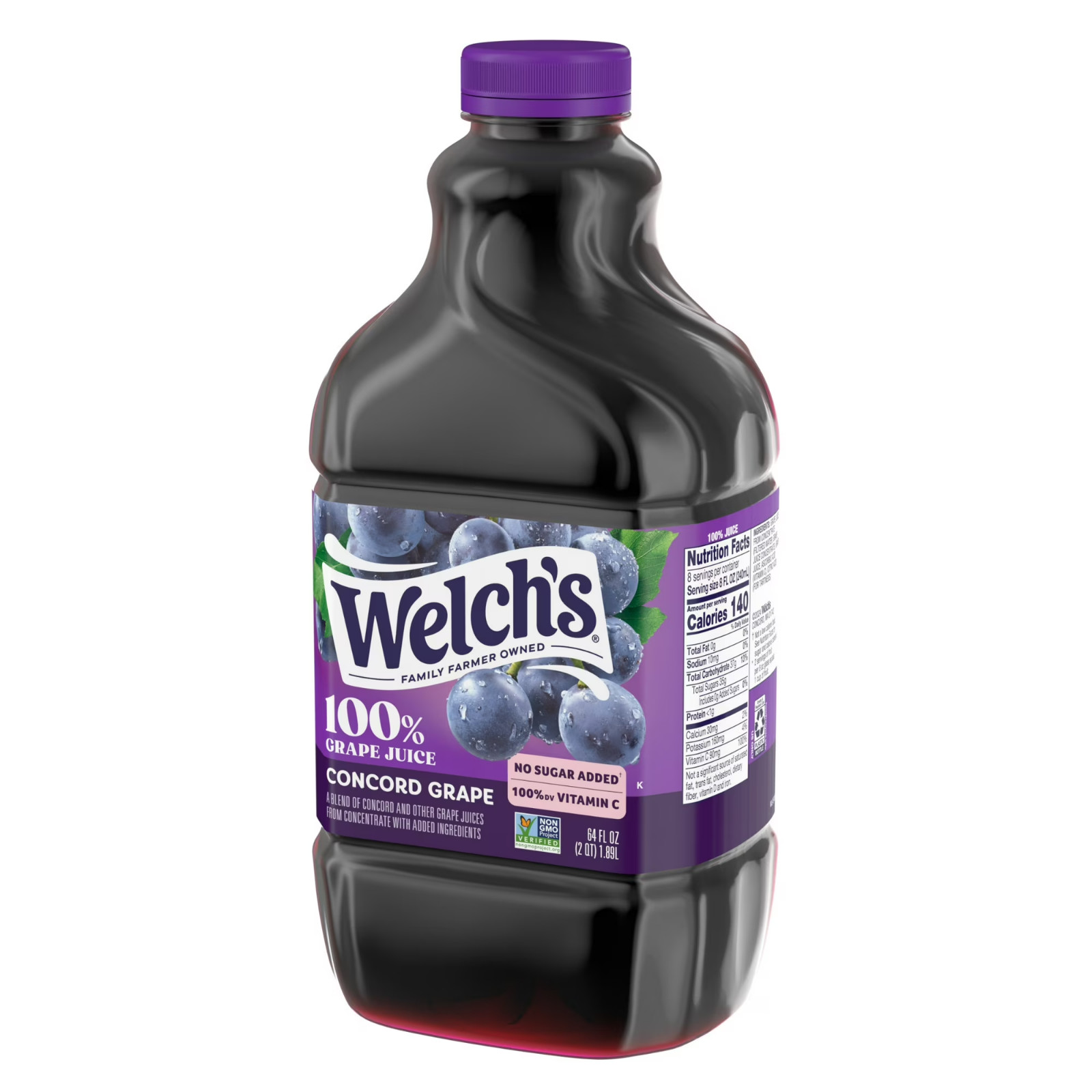 Welch’s 100% Grape juice, concord Grape, 64 fl oz bottle…. 2 Pack