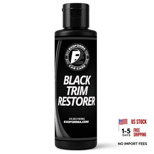 Black Trim Restorer – Lasts 6+ Months, Dye Infused Waterproof Plastic 4 Oz