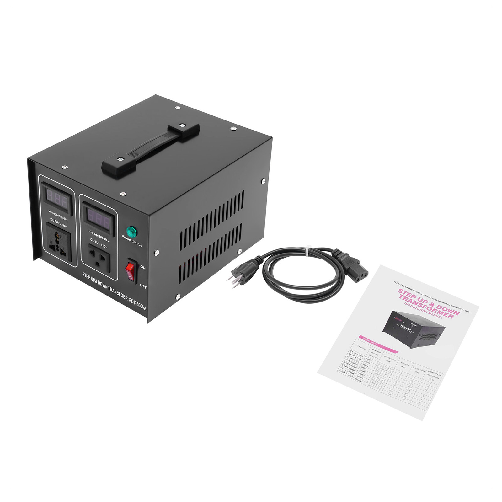 500W Step Up Step Down Voltage Converter Transformer 110V to 220V 240V to 120v