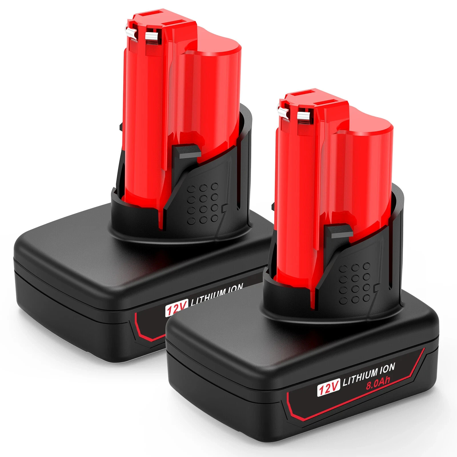 2X 8.0Ah 12V Battery For Milwaukee M12 LITHIUM Extended Capacity 48-11-2460 US