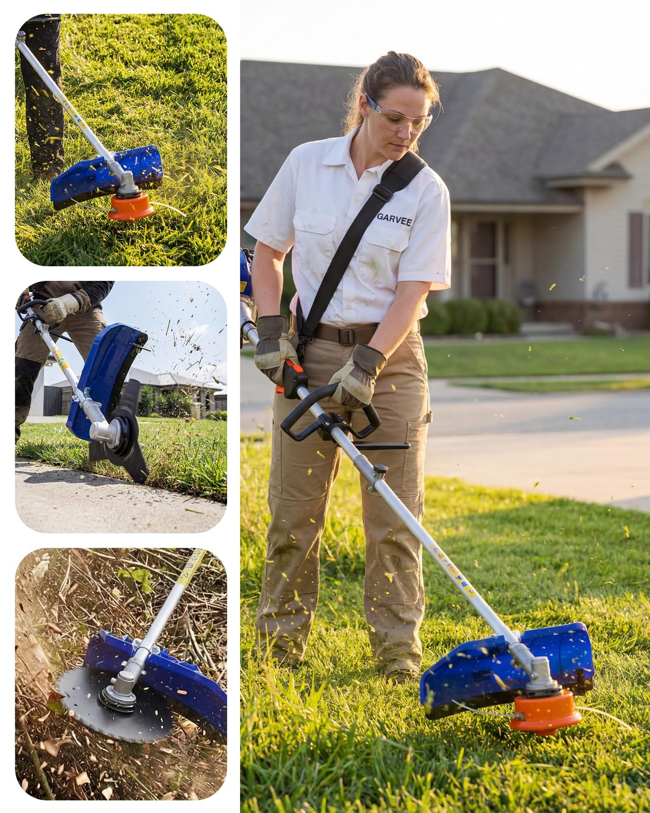 43Cc/52Cc Gas Powered Weed Wacker,3-in-1 Gas Weed Eater w/String Trimmer for Law