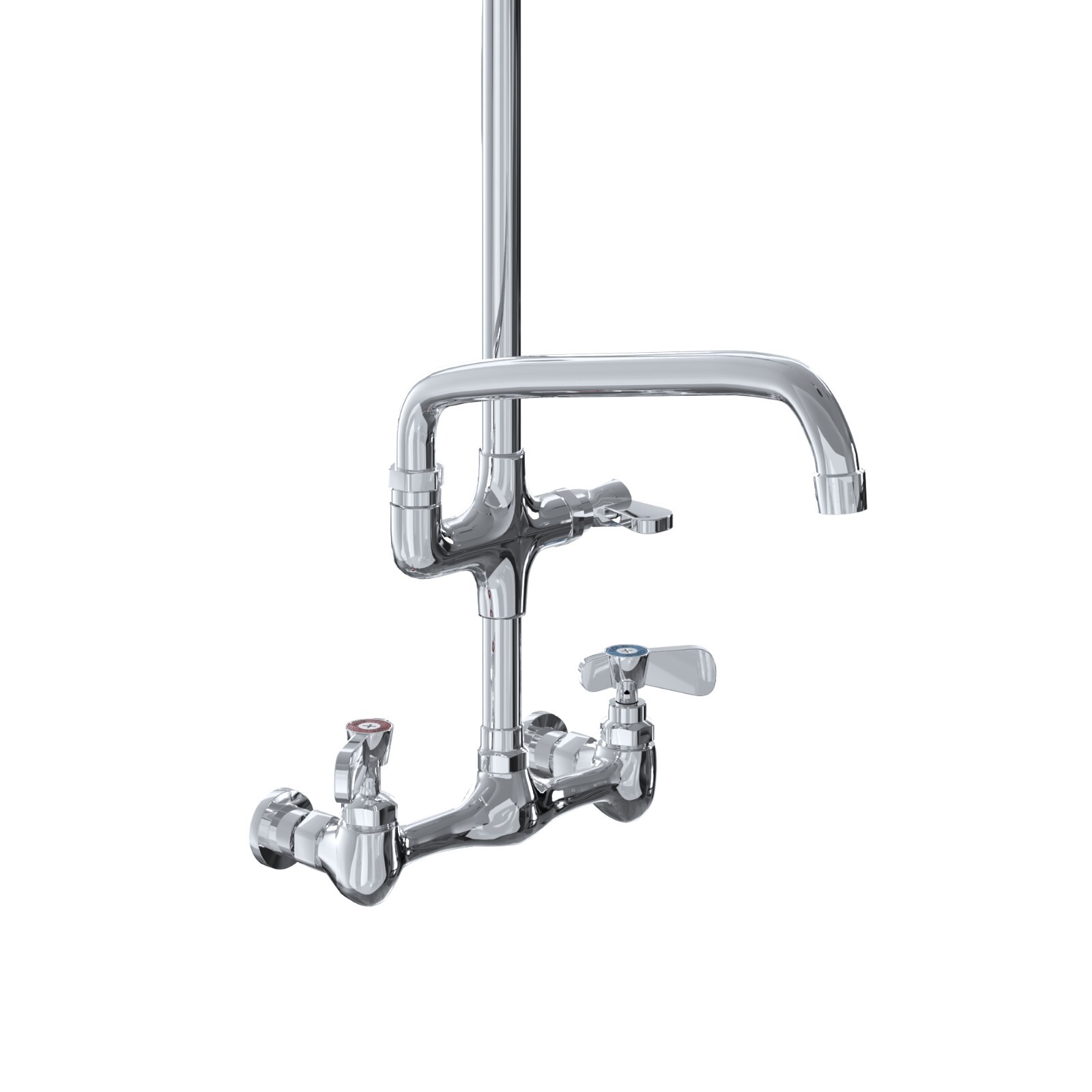 AmGood Wall-Mounted Pre-Rinse Assembly with 8 in. Centers & 12 in. Add On Faucet