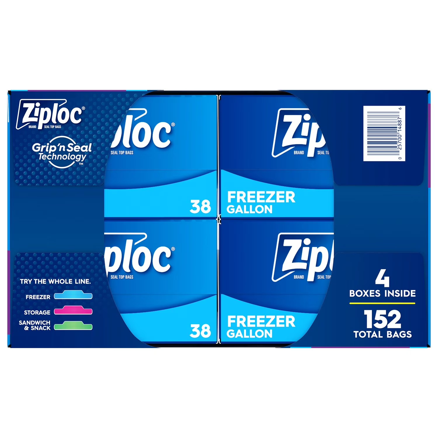 Ziploc Stay Open Design Gallon Freezer Bags, 152 ct. FREE SHIPPING