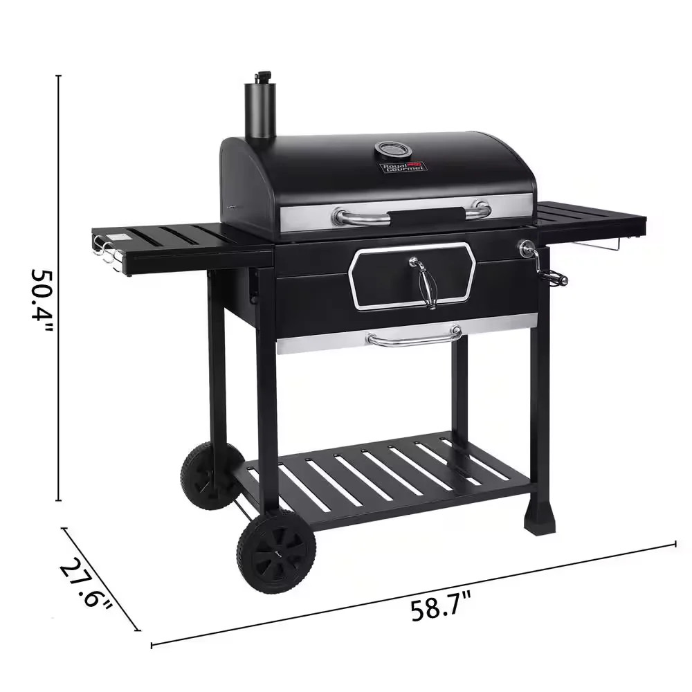 Royal Gourmet 30 in. Charcoal Grill with Cover BBQ Smoker Picnic Camping