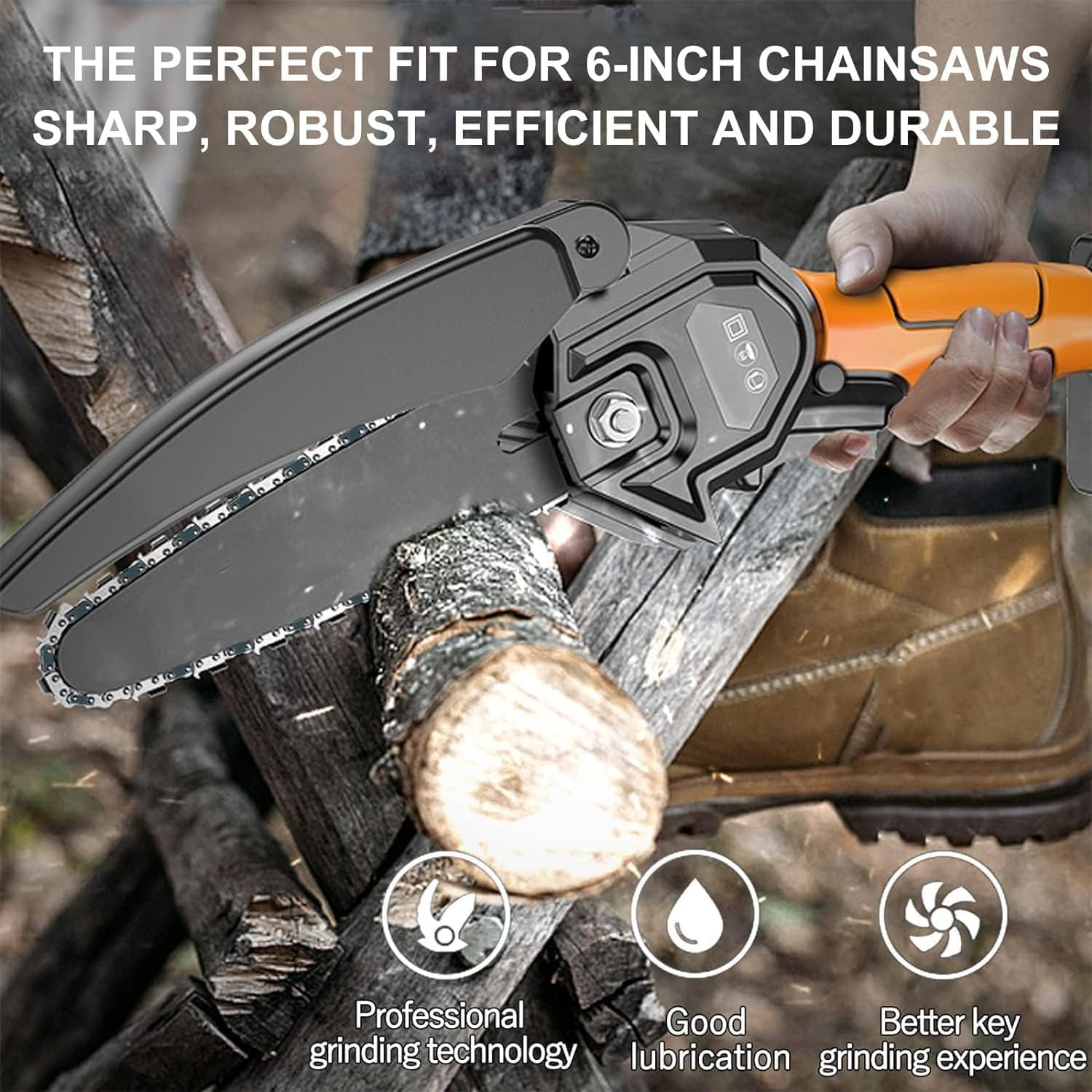 4 Pack 8″ Chainsaw Chains 1/4″ Pitch .043″ Gauge 47DL Replacement Mini Chain Saw