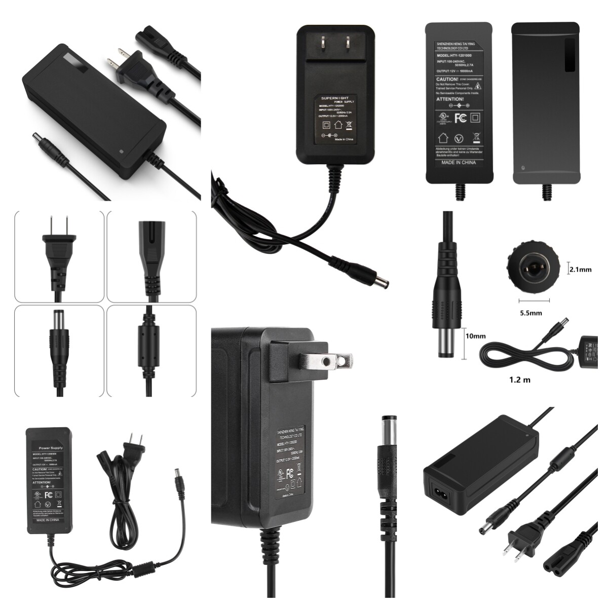 AC to DC 12V/24V 2A/3A/5A/10A 24W 36W 60W 72W 120W Power Supply Transformer Plug
