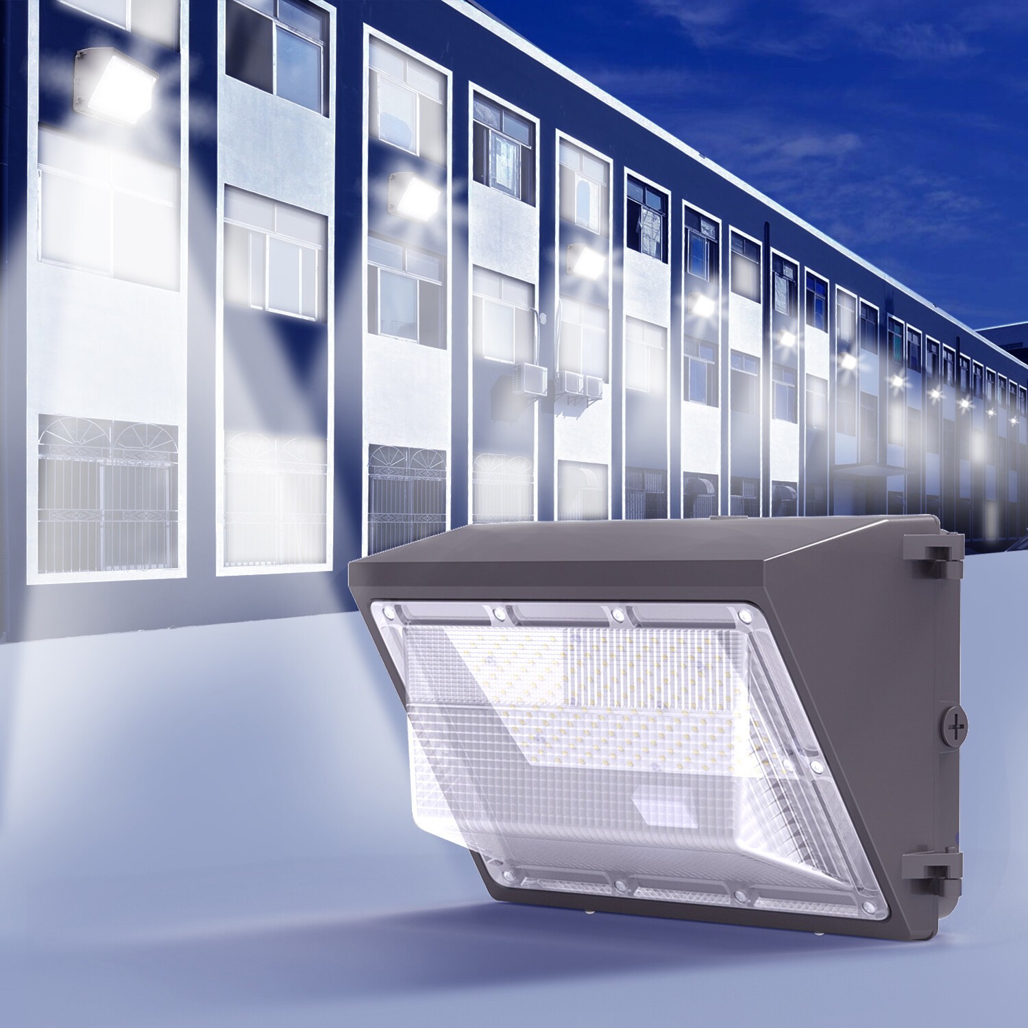120W LED Wall Pack Light Commercial Industrial Outdoor Security Wall Light 5000K