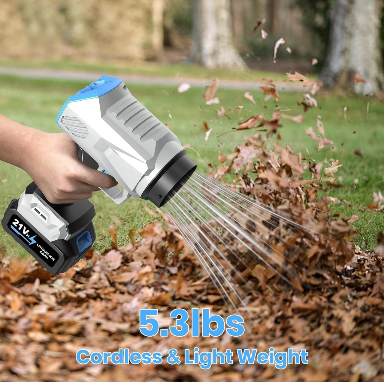 Cordless Leaf Blower with 2x 21V Batteries & Charger – 80,000 RPM 200MPH – NEW