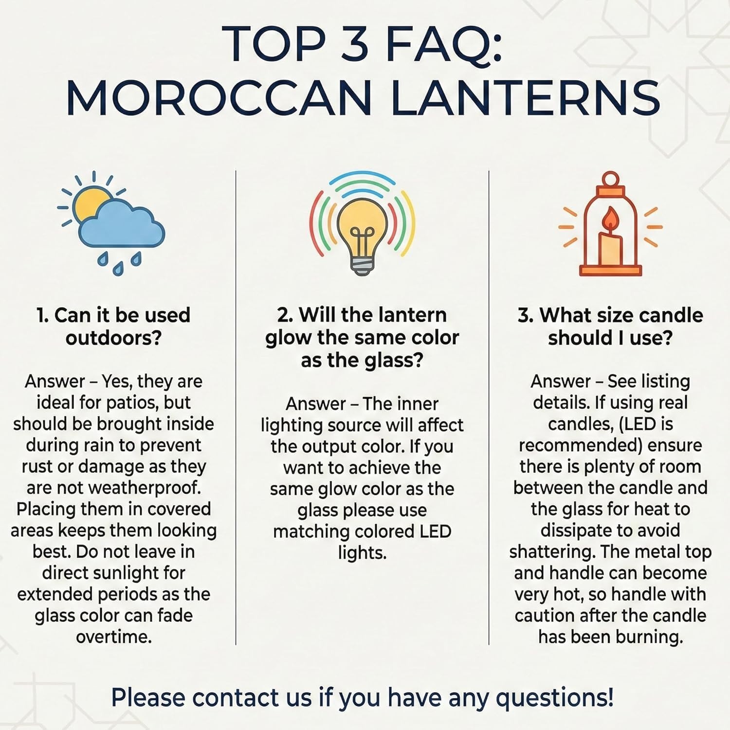 8.5in Moroccan Candle Lantern – Elegant Black Iron & Glass Centerpiece