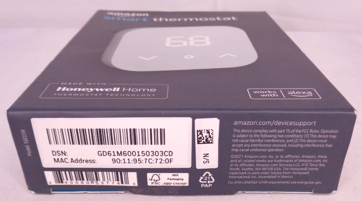 Amazon Smart Thermostat NEW in Open Box S6ED3R Works with Alexa Honeywell Home