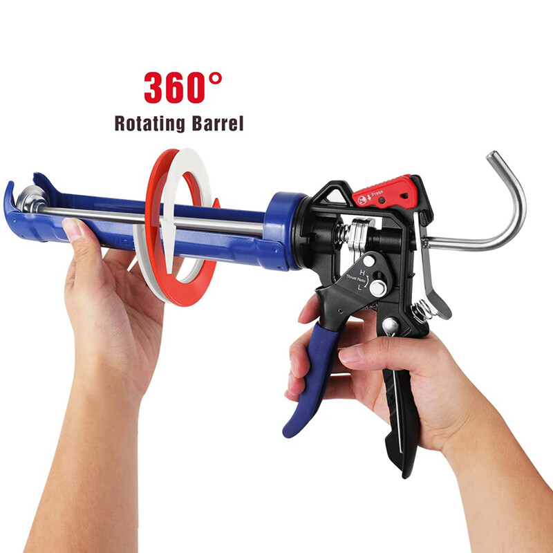 WORKPRO Caulking Gun Smooth Round Rod Adjustable Thrust Ratio Hand Silicone Gun