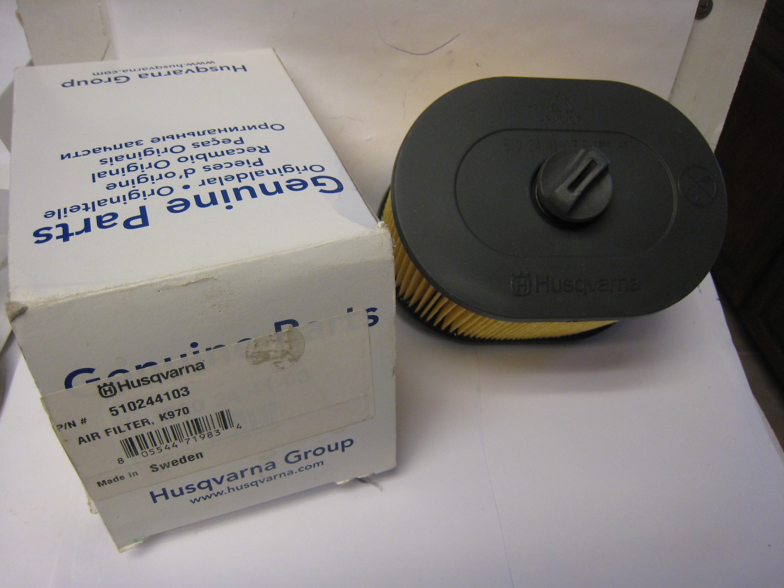 Genuine OEM Husqvarna Air Filter 5102441-03 510244103 K1270 K970 made SWEDEN