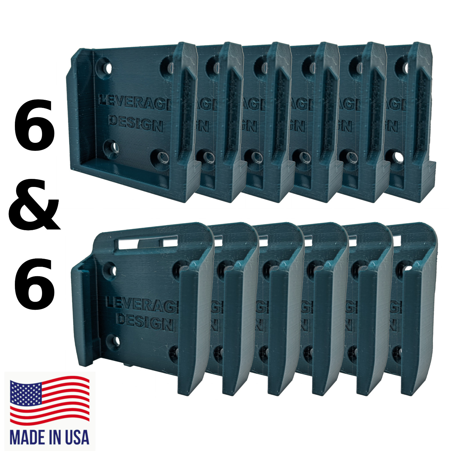 COMBO 6 / 6 Pack Makita 18V Battery and Tool Mounts / Holders – MADE IN USA