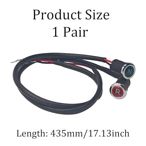 Red Green ATV Neutral Reverse Indicator Light, 12V Gear Position Light 1 Pair