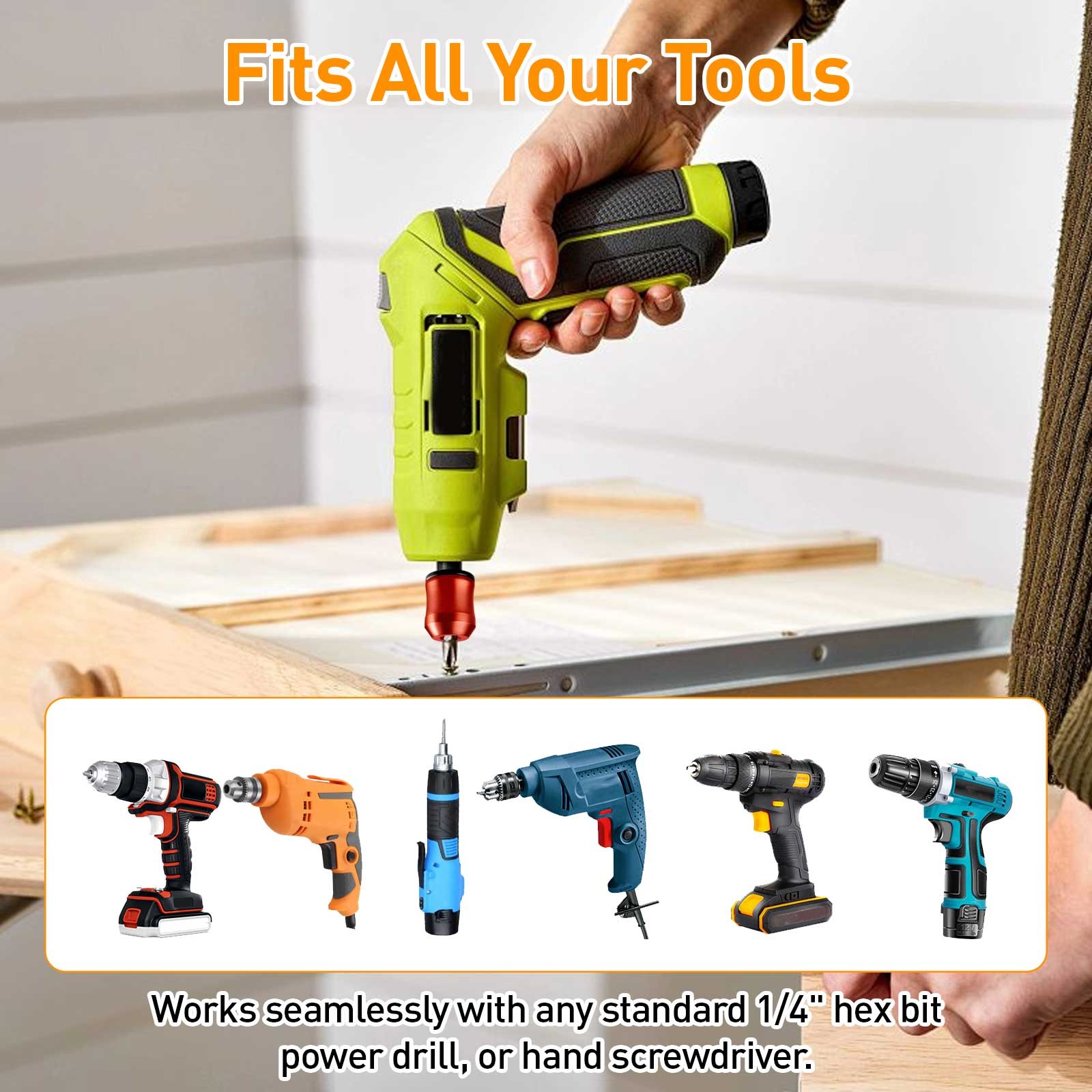 5x Magnetic Screw Ring Holder for Drill Bit & Screwdriver Strong Grip Anti-Slip