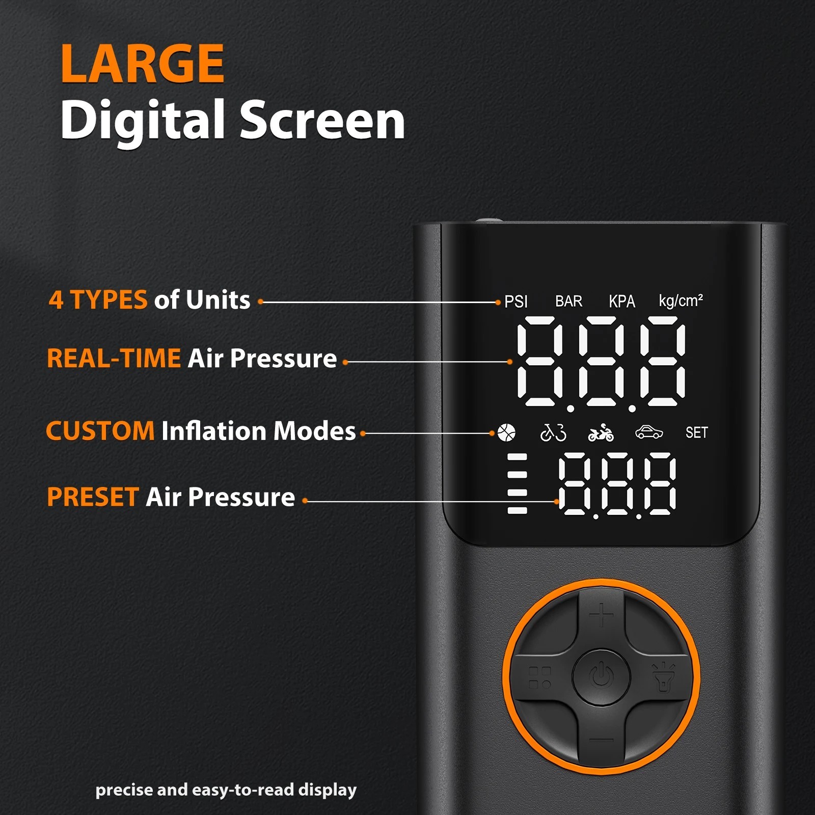 150PSI Portable Car Tire Air Pump Inflator Compressor Electric Bike Power Bank
