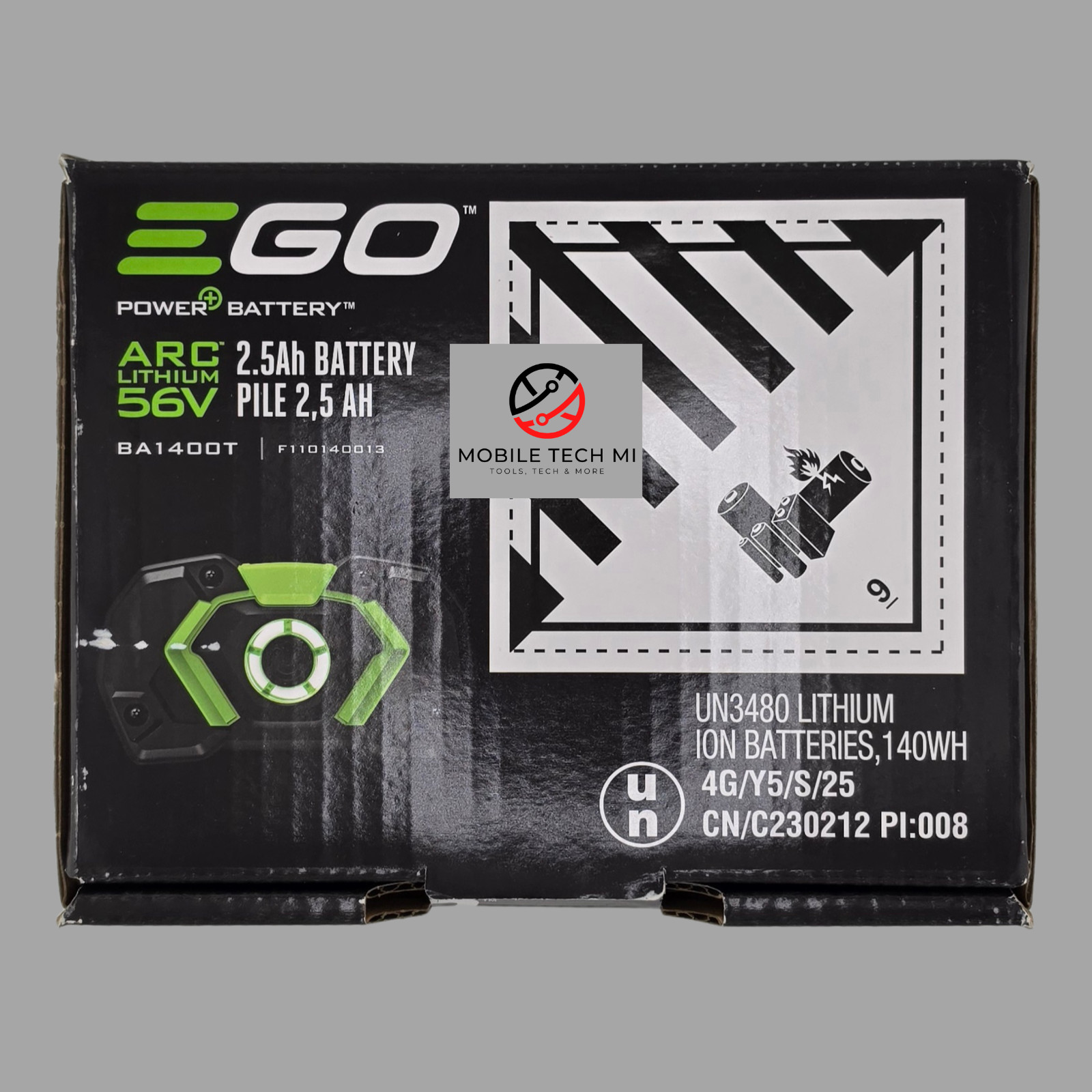 Genuine EGO BA1400T 56V 2.5 AH Battery w/ Fuel Gauge 3rd GEN – Blister OEM 2.5AH