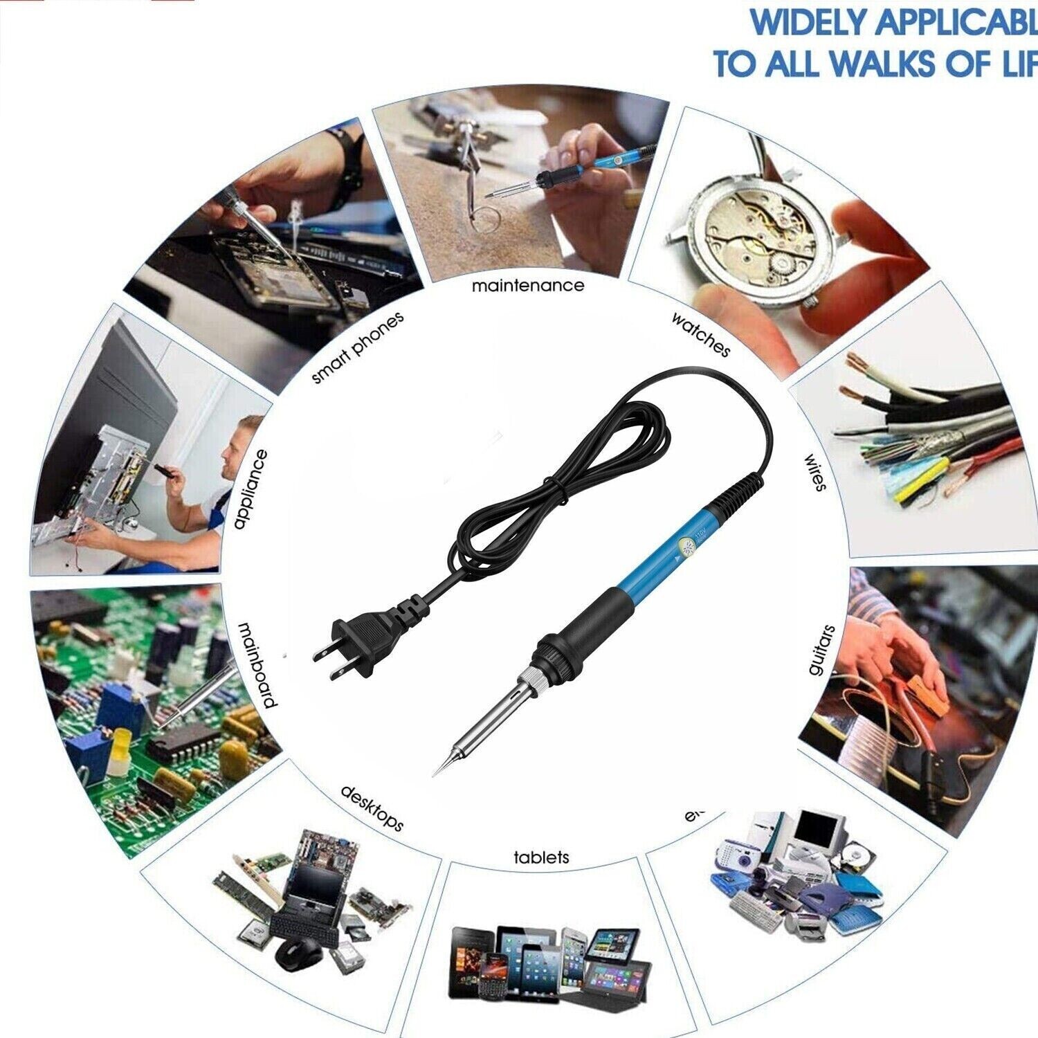 NEW Soldering Iron Electric Gun Adjustable Temperature 60W Welding Solder Wire