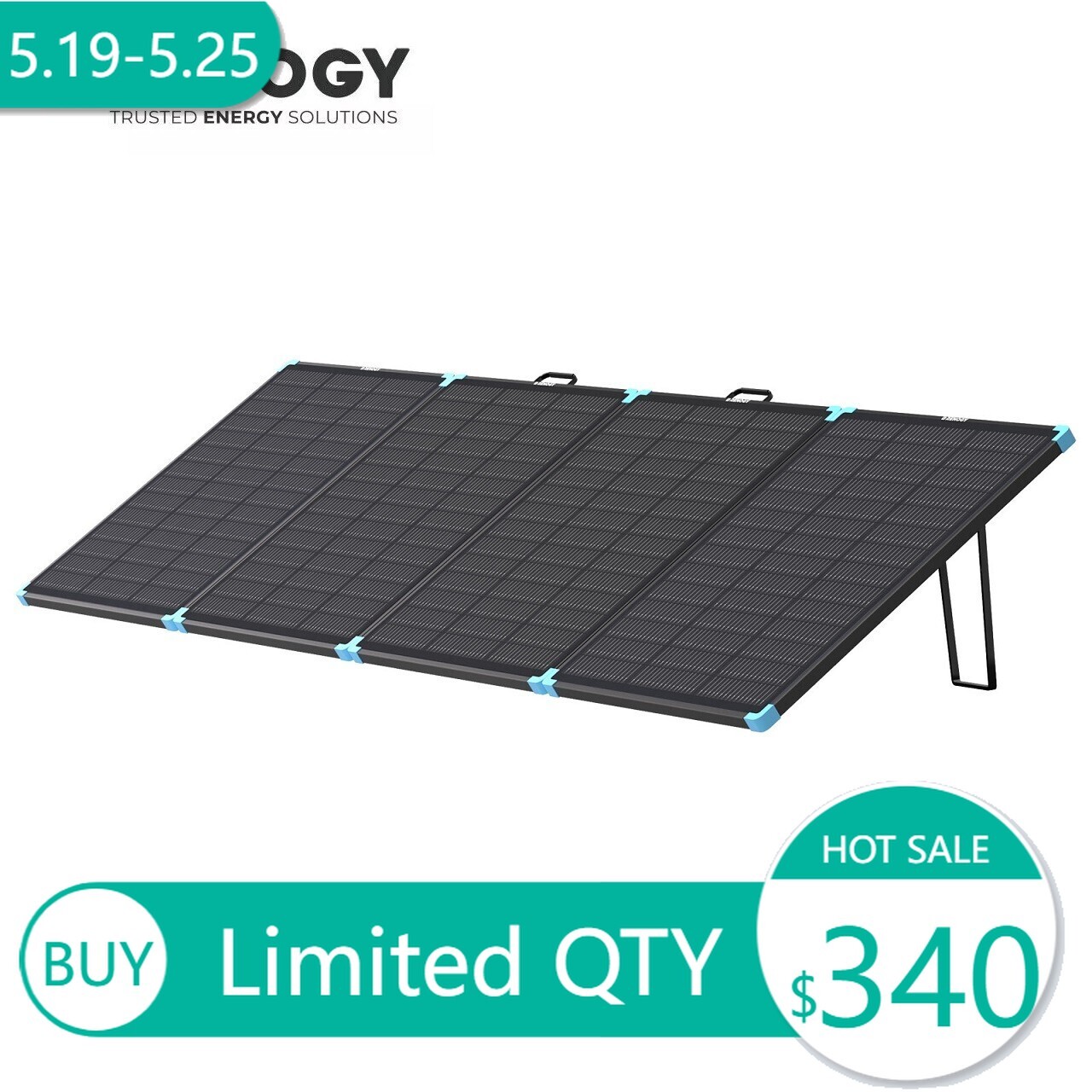 Renogy 300W Lightweight Portable Solar Suitcase Foldable Solar Panel Outdoor
