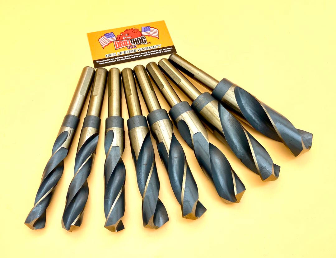 8 Pc Silver & Deming Drill Bit Set 9/16″ ~ 1″ Jumbo Drill Hog® Lifetime Warranty