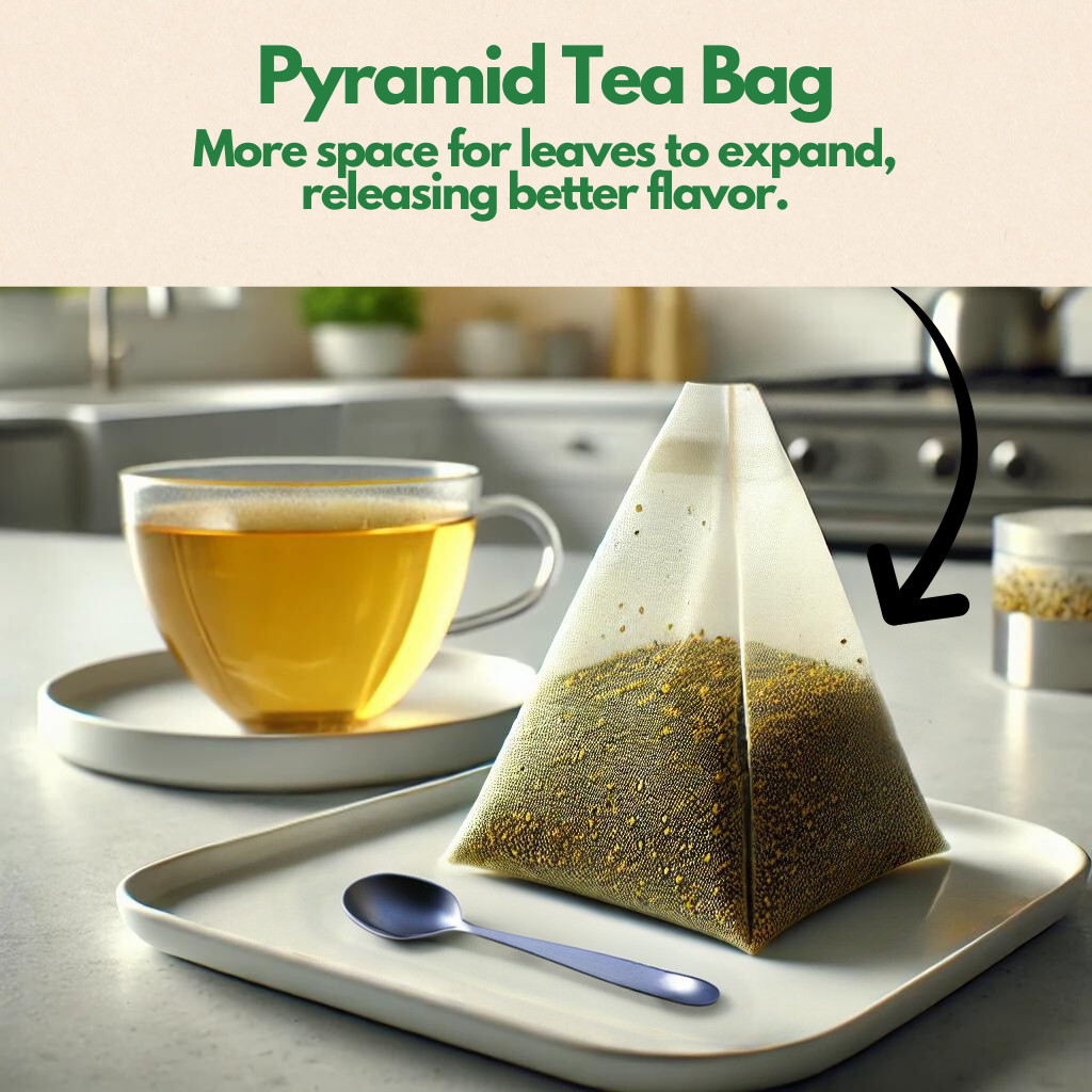 Organic Turmeric, Ginger & Cinnamon – 100 Tea Bags | Plant-Based Pyramid Tea Bag