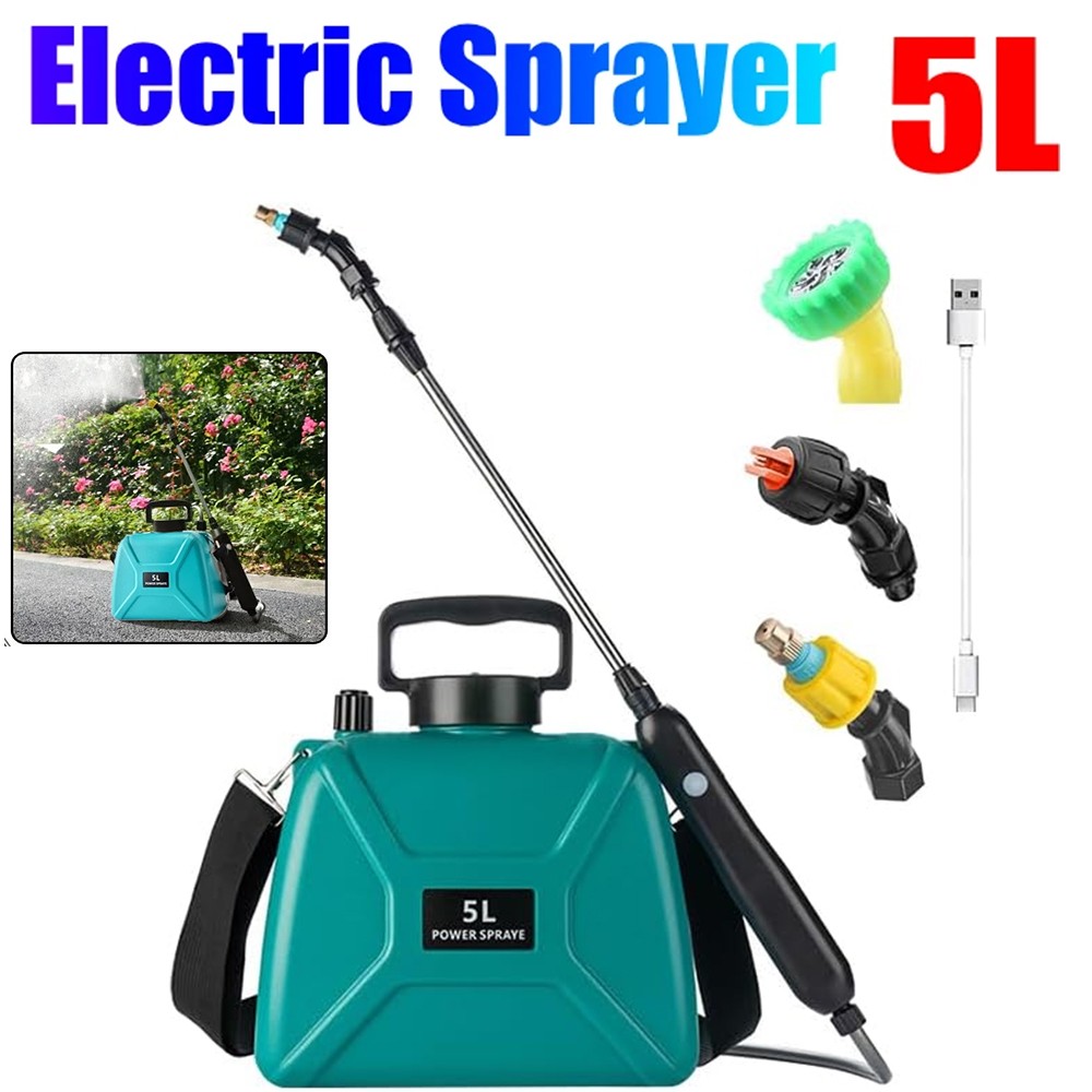 5L Rechargeable Electric Garden Plant Sprayer Battery Powered Pump Sprayer NEW