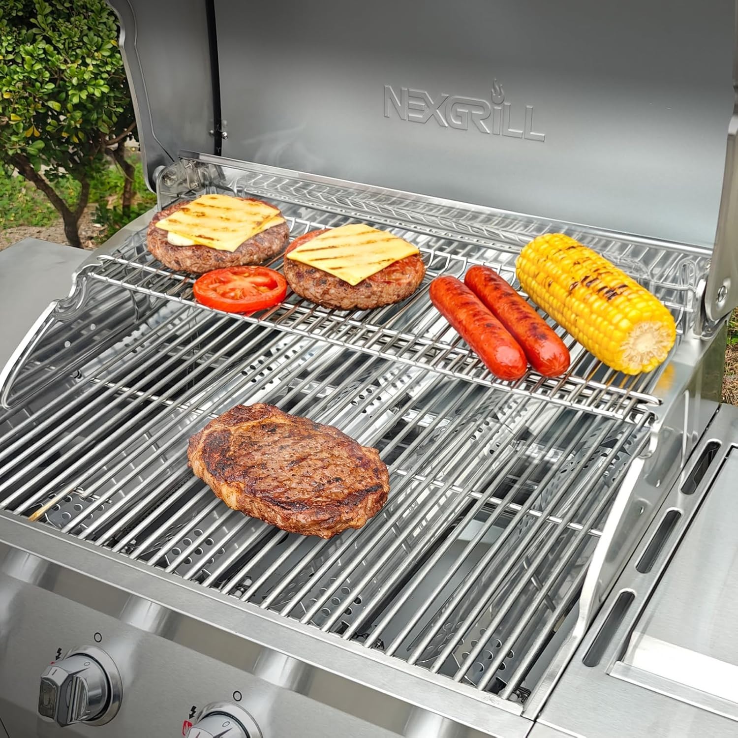 Nexgrill 720-0888S Warming Rack – Stainless Steel, Easy to Clean, 25.7″ x 7.2″