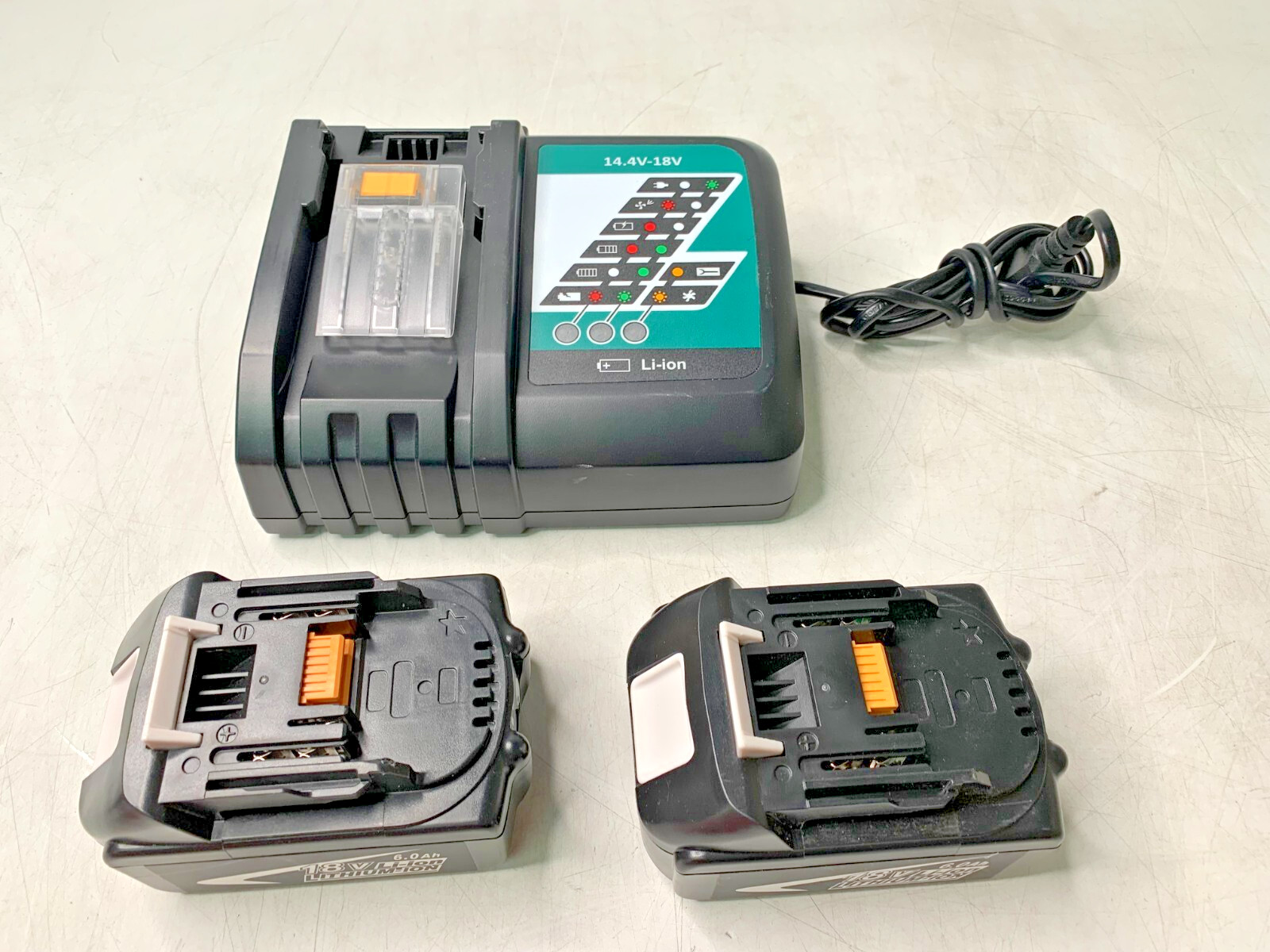 Lot of 2 18V 6.0AH LXT Battery For Makita Li-Ion W/ Charger