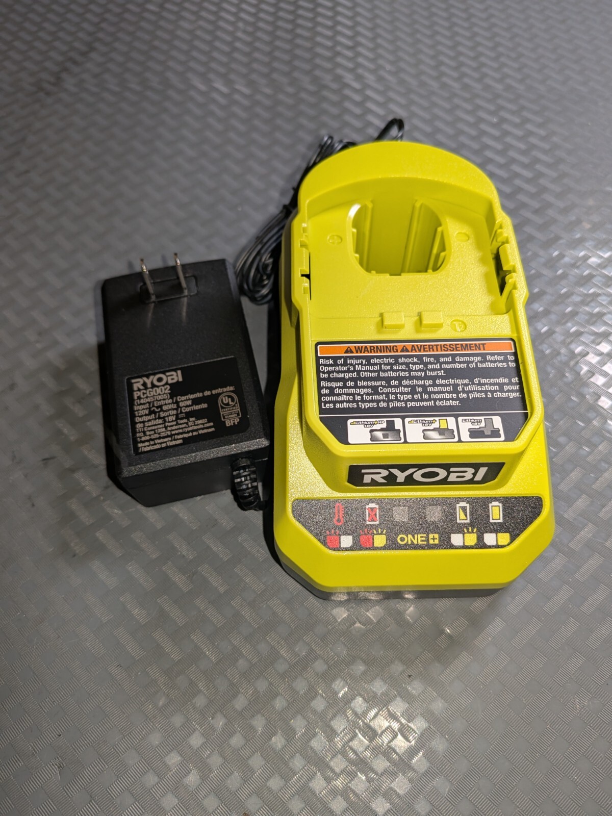 Ryboi Genuine OEM ONE+ 18V Lithium-Ion Charger PCG002